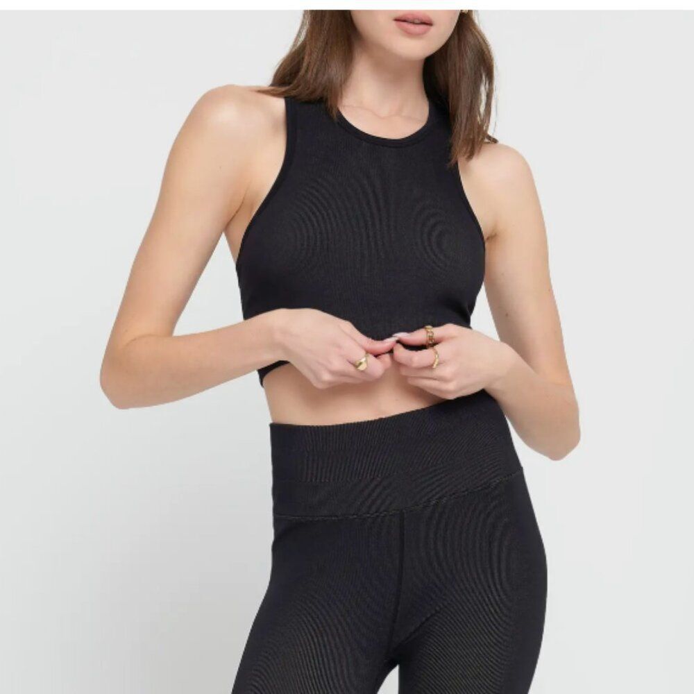 Spiritual Gangster Black icon Jacquard crop top size s/xs NWT - Picture 3 of 8